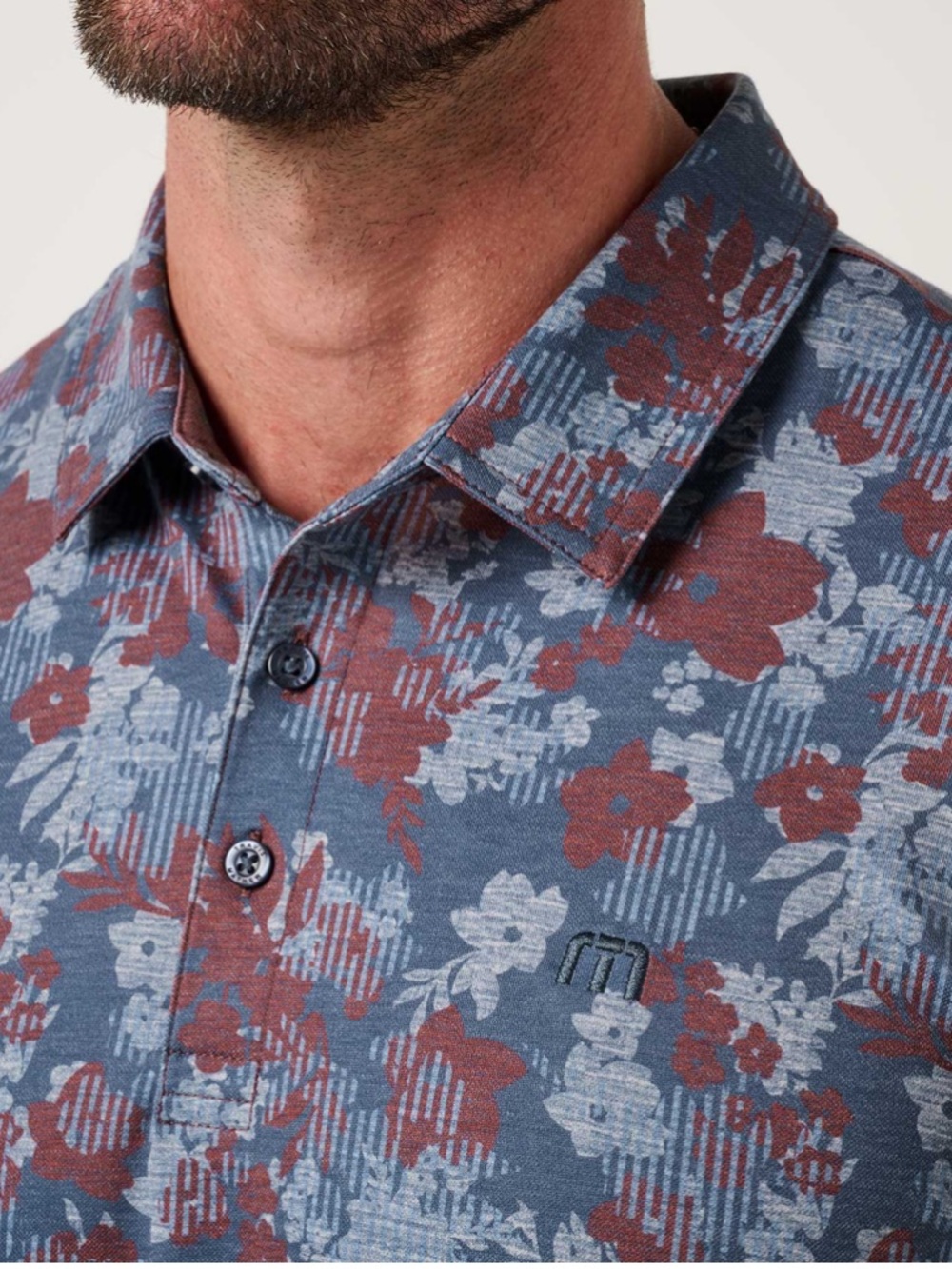 TravisMathew Men's Featherweight Banjo Blaze Polo NWT